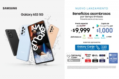 Samsung anuncia la preventa del nuevo Galaxy A53 en México