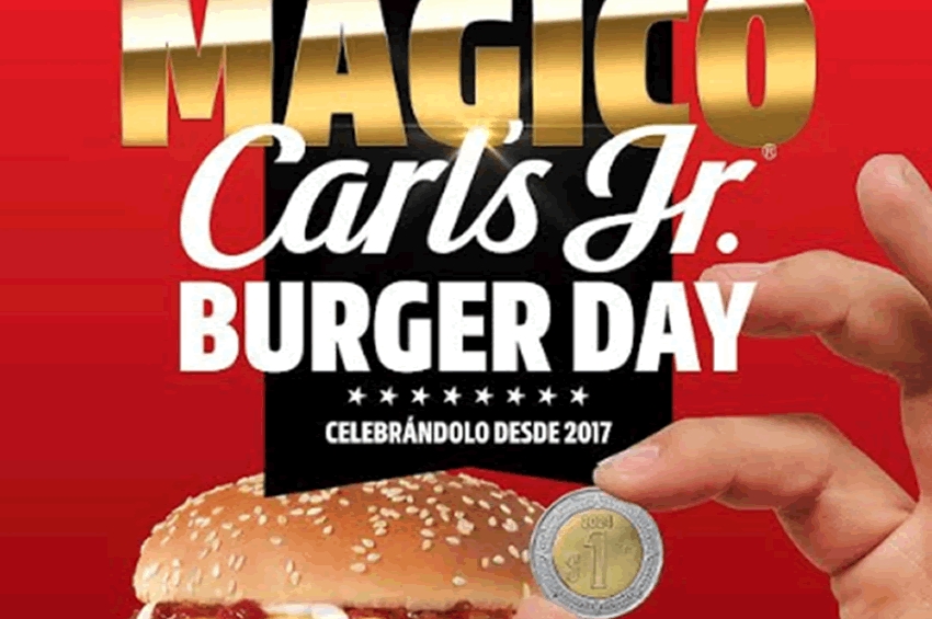 ¡Saborea la celebración! Carl's Jr. convierte el Día de la Hamburguesa en una fiesta de $1